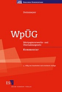 Abbildung von: WpÜG - Erich Schmidt Verlag