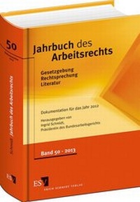 Abbildung von: Jahrbuch des Arbeitsrechts 50 - Erich Schmidt Verlag