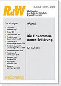 Abbildung von: Die Einkommensteuer-Erklärung - Boorberg