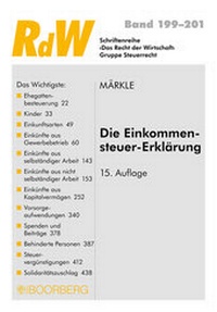 Abbildung von: Die Einkommensteuer-Erklärung - Boorberg
