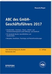 Abbildung von: ABC des GmbH-Geschäftsführers 2017 - Stollfuß