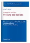 Cover: Ordnung des Betriebs - Vahlen