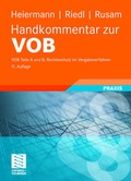 Cover: Handkommentar zur VOB - Springer Vieweg