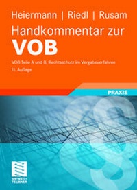 Enlarge image Cover: Handkommentar zur VOB - Springer Vieweg
