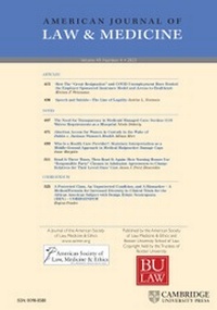 Abbildung von: American Journal of Law & Medicine - Cambridge University Press