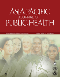 Abbildung von: Asia Pacific Journal of Public Health - Sage Publishing
