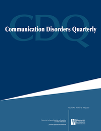 Abbildung von: Communication Disorders Quarterly - Sage Publishing