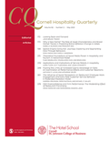 Cover: Cornell Hospitality Quarterly - Sage Publishing