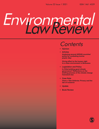 Abbildung von: Environmental Law Review - SAGE Publications Ltd