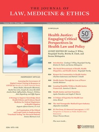 Abbildung von: Journal of Law, Medicine & Ethics - Cambridge University Press