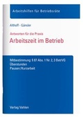 Cover: Arbeitszeit im Betrieb - Vahlen