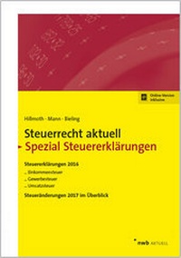 Abbildung von: Steuerrecht aktuell Spezial Steuererklärungen 2016 - NWB