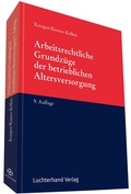Cover: Arbeitsrechtliche Grundz&uuml;ge der betrieblichen Altersversorgung - Luchterhand