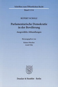 Abbildung von: Parlamentarische Demokratie in der Bewährung. - Duncker & Humblot