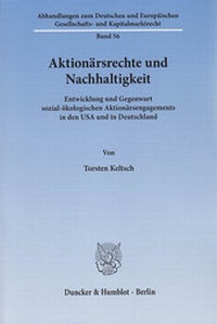 Abbildung von: Aktionärsrechte und Nachhaltigkeit. - Duncker & Humblot