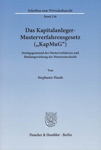 Abbildung von: Das Kapitalanleger-Musterverfahrensgesetz ('KapMuG'). - Duncker & Humblot