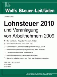 Abbildung von: Lohnsteuer 2010 und Veranlagung von Arbeitnehmern 2009 - Leitfadenverlag Sudholt