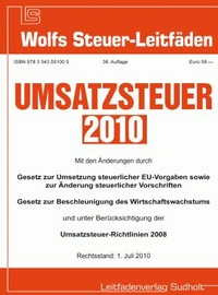 Abbildung von: Umsatzsteuer 2009 - Leitfadenverlag Sudholt
