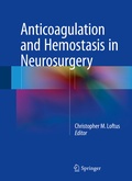 Cover: Anticoagulation and Hemostasis in Neurosurgery - Springer