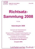 Cover: Richtsatzsammlung 2009 - Leitfadenverlag Sudholt