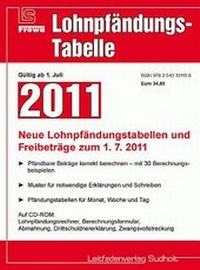 Abbildung von: Lohnpfändungstabellen 2011 - Leitfadenverlag Sudholt