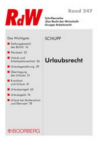 Abbildung von: Urlaubsrecht - Boorberg