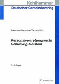 Abbildung von: Personalvertretungsrecht Schleswig-Holstein - Deutscher Gemeindeverlag