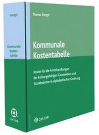 Abbildung von: Kommunale Kostentabelle - Carl Link Verlag