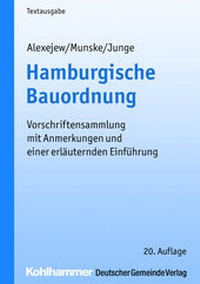 Abbildung von: Hamburgische Bauordnung - Deutscher Gemeindeverlag