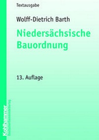 Abbildung von: Niedersächsische Bauordnung - Deutscher Gemeindeverlag