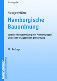 Abbildung von: Hamburgische Bauordnung - Deutscher Gemeindeverlag