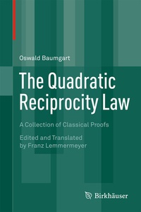Abbildung von: The Quadratic Reciprocity Law - Birkhäuser