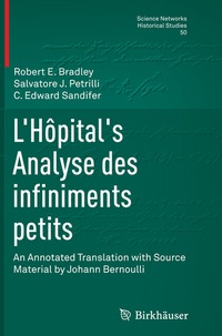 Abbildung von: L'Hôpital's Analyse des infiniments petits - Birkhäuser