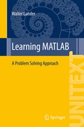 Cover: Learning MATLAB - Springer