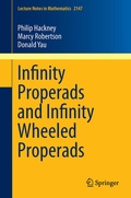 Cover: Infinity Properads and Infinity Wheeled Properads - Springer