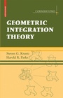 Cover: Geometric Integration Theory - Birkhauser Boston Inc