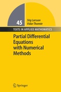 Cover: Partial Differential Equations with Numerical Methods - Springer