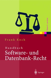 Enlarge image Cover: Handbuch Software- und Datenbank-Recht - Springer