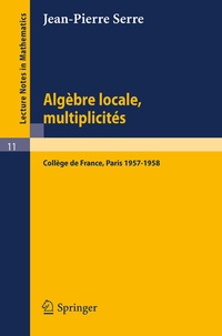 Abbildung von: Algèbre Locale, Multiplicités - Springer