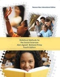Cover: Statistical Methods for the Social Sciences: Pearson New International Edition - Pearson Education Limited