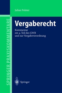 Enlarge image Cover: Vergaberecht - Springer