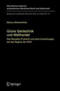 Bild: Grüne Gentechnik und Welthandel - Springer
