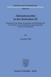 Abbildung von: Aktionärsrechte in der deutschen SE - Duncker & Humblot