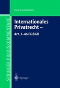 Cover: Internationales Privatrecht - Art. 3-46 EGBGB - Springer