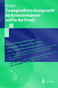 Abbildung von: Zwangsvollstreckungsrecht im Assessorexamen und in der Praxis - Springer
