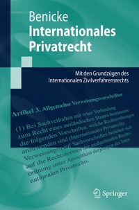 Abbildung von: Internationales Privatrecht - Springer