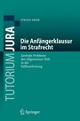 Cover: Die Anfängerklausur im Strafrecht - Springer