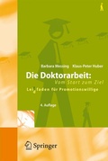 Cover: Die Doktorarbeit: Vom Start zum Ziel - Springer
