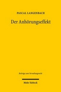 Abbildung von: Der Anhörungseffekt - Mohr Siebeck