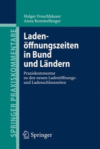 Abbildung von: Ladenöffnungszeiten in Bund und Ländern - Springer